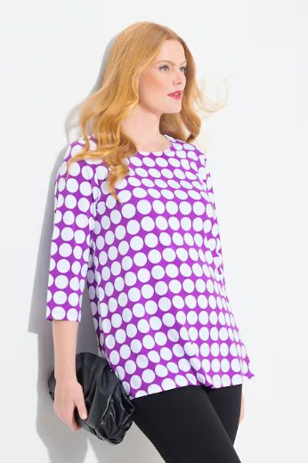 Plus size veliki brojevi Majica 3/4 rukava A kroja za punije