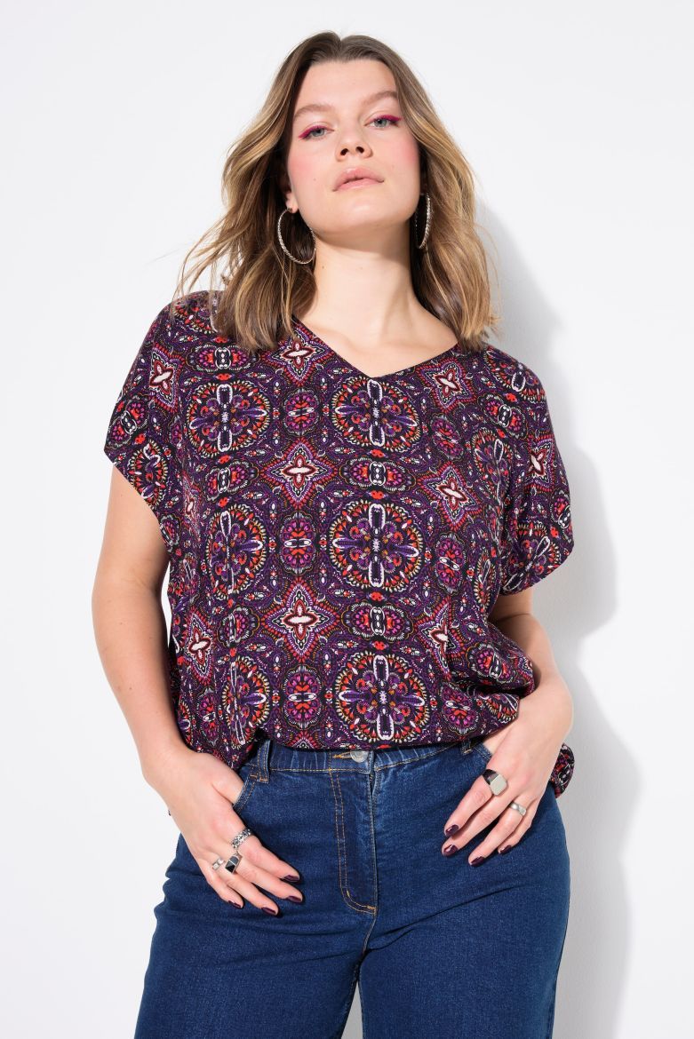 Plus size veliki brojevi Bluza s mandala printom za punije