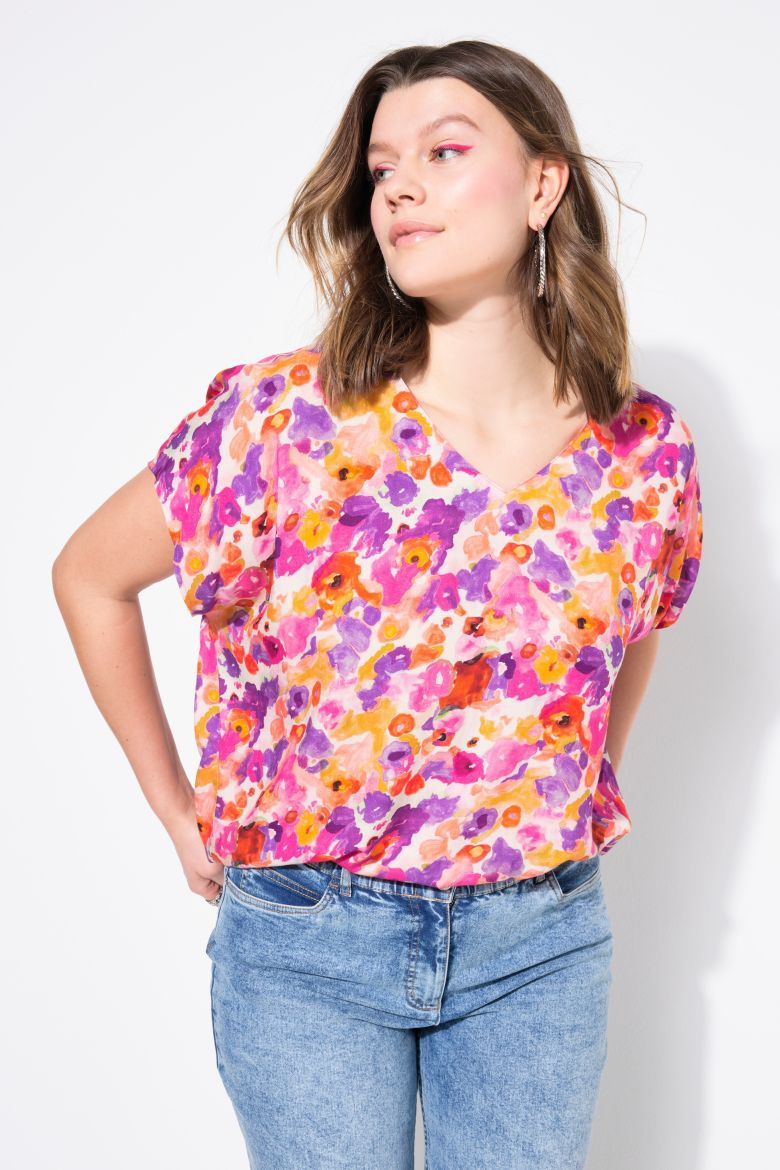 Plus size veliki brojevi Bluza cvjetnog uzorka za punije