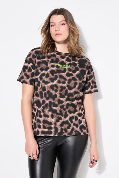 Veliki brojevi Košulja dugih rukava s leopard uzorkom moda za punije