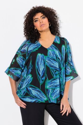 Plus size veliki brojevi Bluza 3/4 rukava V ovratnika za punije