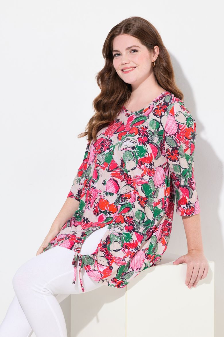 Plus size veliki brojevi Bluza 3/4 rukava okruglog ovratnika za punije