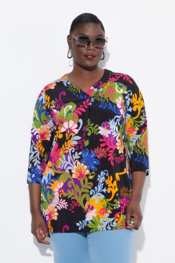 Plus size veliki brojevi Bluza 3/4 rukava A kroja za punije