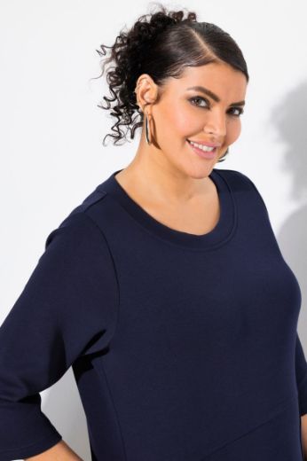 Plus size veliki brojevi Haljina midi 3/4 rukava za punije