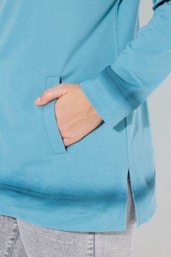 Plus size veliki brojevi Majica dugih rukava s patentnim zatvaračem i kapuljačom za punije