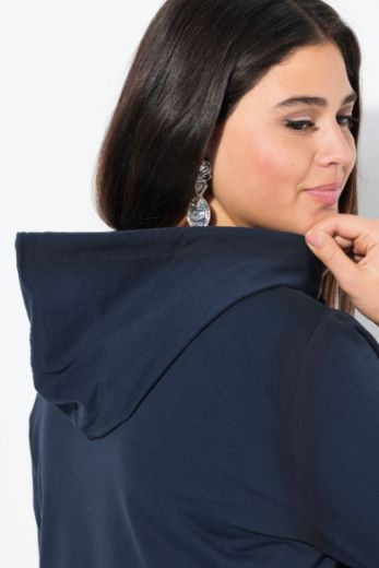 Plus size veliki brojevi Majica dugih rukava s patentnim zatvaračem i kapuljačom za punije