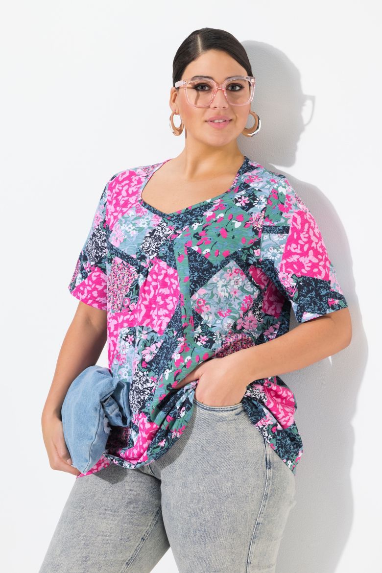Plus size veliki brojevi Majica kratkih rukava A kroja za punije