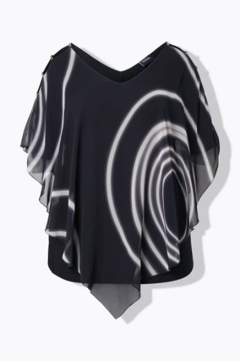 Plus size veliki brojevi Bluza dvoslojna V ovratnika za punije