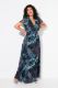 Veliki brojevi Haljina maxi V ovratnika moda za punije