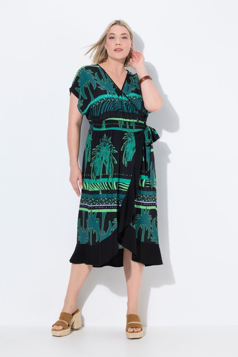 Plus size veliki brojevi Haljina kaftan kratkih rukava za punije