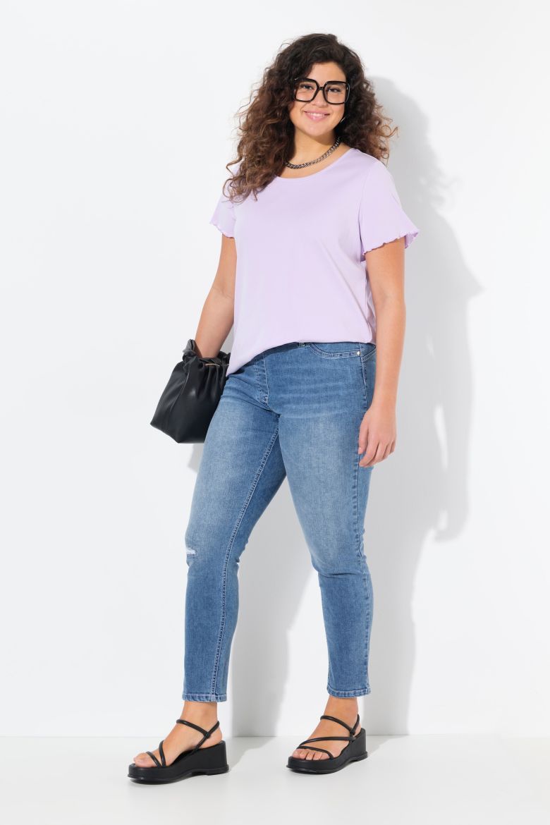 Plus size veliki brojevi Traperice uskih nogavica za punije