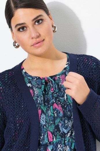 Plus size veliki brojevi Kardigan mrežasti bez kopčanja za punije
