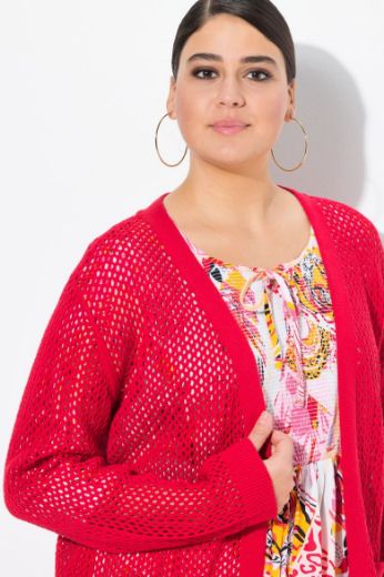 Plus size veliki brojevi Kardigan mrežasti bez kopčanja za punije