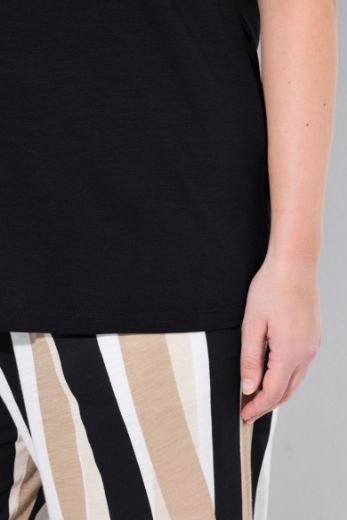 Plus size veliki brojevi Majica kratkih rukava V ovratnika za punije