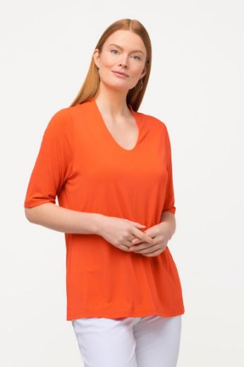 Plus size veliki brojevi Majica polu rukava V ovratnika za punije