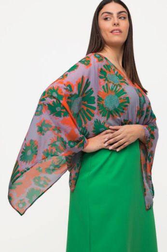 Plus size veliki brojevi Haljina midi širokih dugih rukava za punije