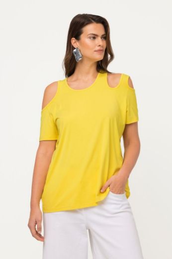 Plus size veliki brojevi Majica s otvorima na ramenima kratki rukavi za punije