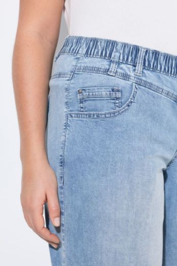 Plus size veliki brojevi Traperice skraćenih širokih nogavica za punije