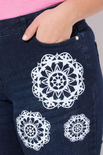 Plus size veliki brojevi Traperice ravnih nogavica za punije
