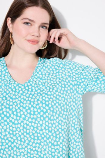 Plus size veliki brojevi Majica kratkih rukava V ovratnika za punije