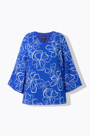 Plus size veliki brojevi Bluza dugih rukava V ovratnika za punije