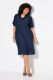 Veliki brojevi Haljina midi kratkih rukava Polo ovratnika moda za punije