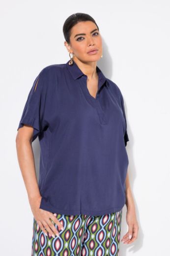 Plus size veliki brojevi Bluza kratkih rukava Polo ovratnika za punije