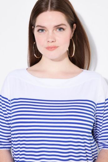 Plus size veliki brojevi Majica kratkih rukava na pruge za punije
