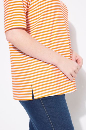 Plus size veliki brojevi Majica kratkih rukava na pruge za punije