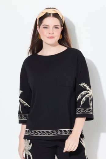 Plus size veliki brojevi Majica pamučna 3/4 rukava za punije