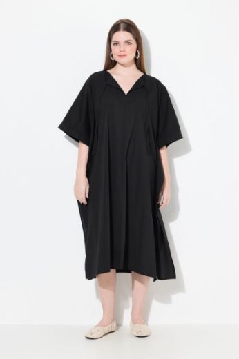 Plus size veliki brojevi Haljina polu rukava V ovratnika za punije