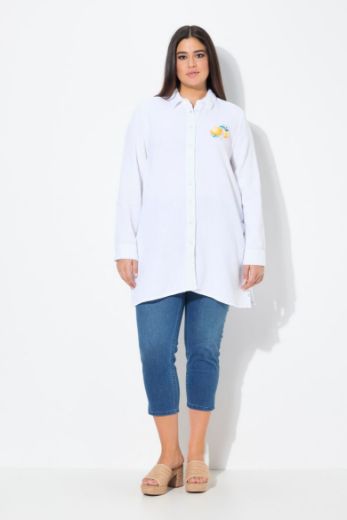Plus size veliki brojevi Bluza na kopčanje dužeg A kroja za punije