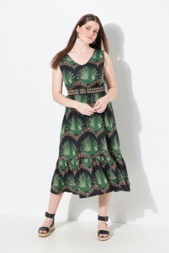 Plus size veliki brojevi Haljina maxi bez rukava V ovratnika za punije