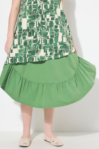 Plus size veliki brojevi Haljina midi bez rukava A kroja za punije