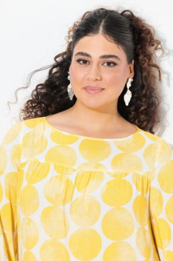 Plus size veliki brojevi Haljina 3/4 rukava A kroja za punije