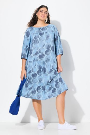 Plus size veliki brojevi Haljina 3/4 rukava A kroja za punije