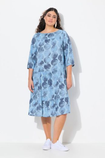 Plus size veliki brojevi Haljina 3/4 rukava A kroja za punije