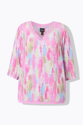 Plus size veliki brojevi Bluza 3/4 rukava V ovratnika za punije