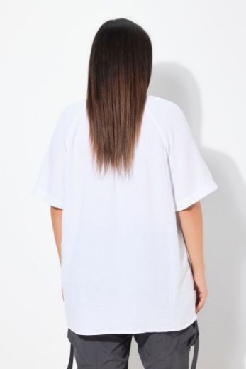 Plus size veliki brojevi Bluza kratkih rukava A kroja za punije