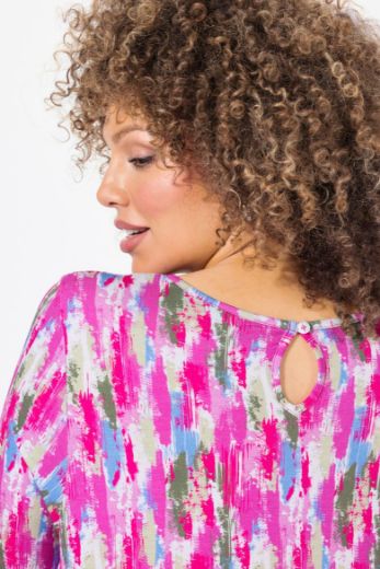 Plus size veliki brojevi Haljina midi kratkih rukava V ovratnika za punije