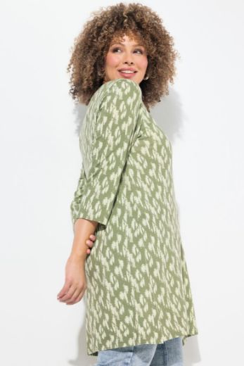 Plus size veliki brojevi Majica 3/4 rukava dužeg A kroja za punije