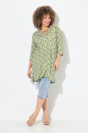 Plus size veliki brojevi Majica 3/4 rukava dužeg A kroja za punije