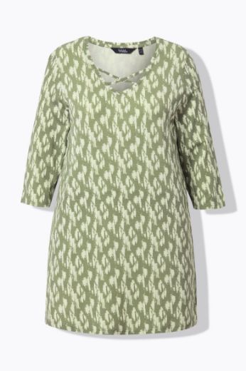 Plus size veliki brojevi Majica 3/4 rukava dužeg A kroja za punije