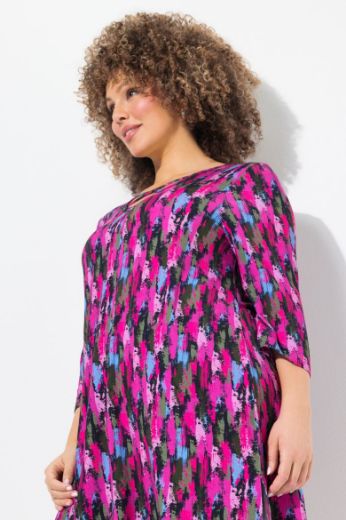 Plus size veliki brojevi Majica 3/4 rukava dužeg A kroja za punije