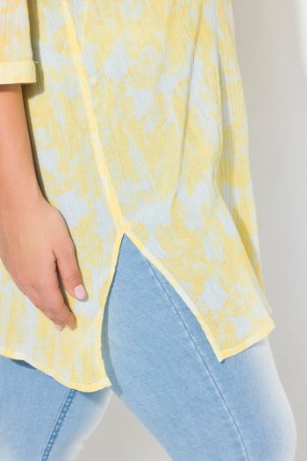 Plus size veliki brojevi Košulja 3/4 rukava dužeg kroja za punije