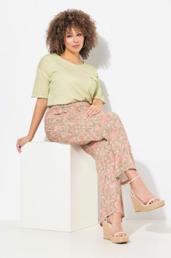 Plus size veliki brojevi Hlače elastičnog struka širokih nogavica za punije