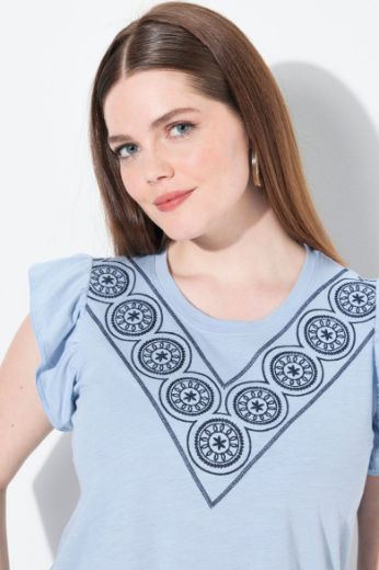 Plus size veliki brojevi Majica bez rukava okruglog ovratnika za punije