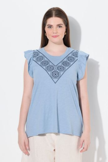 Plus size veliki brojevi Majica bez rukava okruglog ovratnika za punije