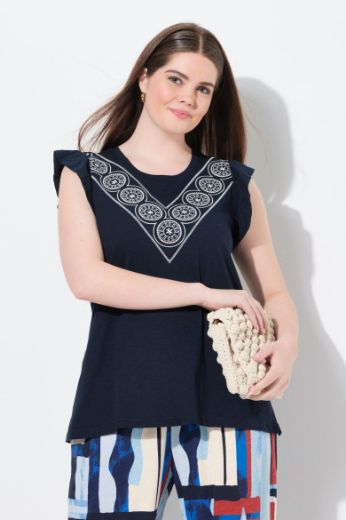 Plus size veliki brojevi Majica bez rukava okruglog ovratnika za punije