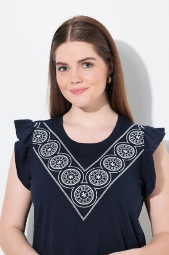 Plus size veliki brojevi Majica bez rukava okruglog ovratnika za punije
